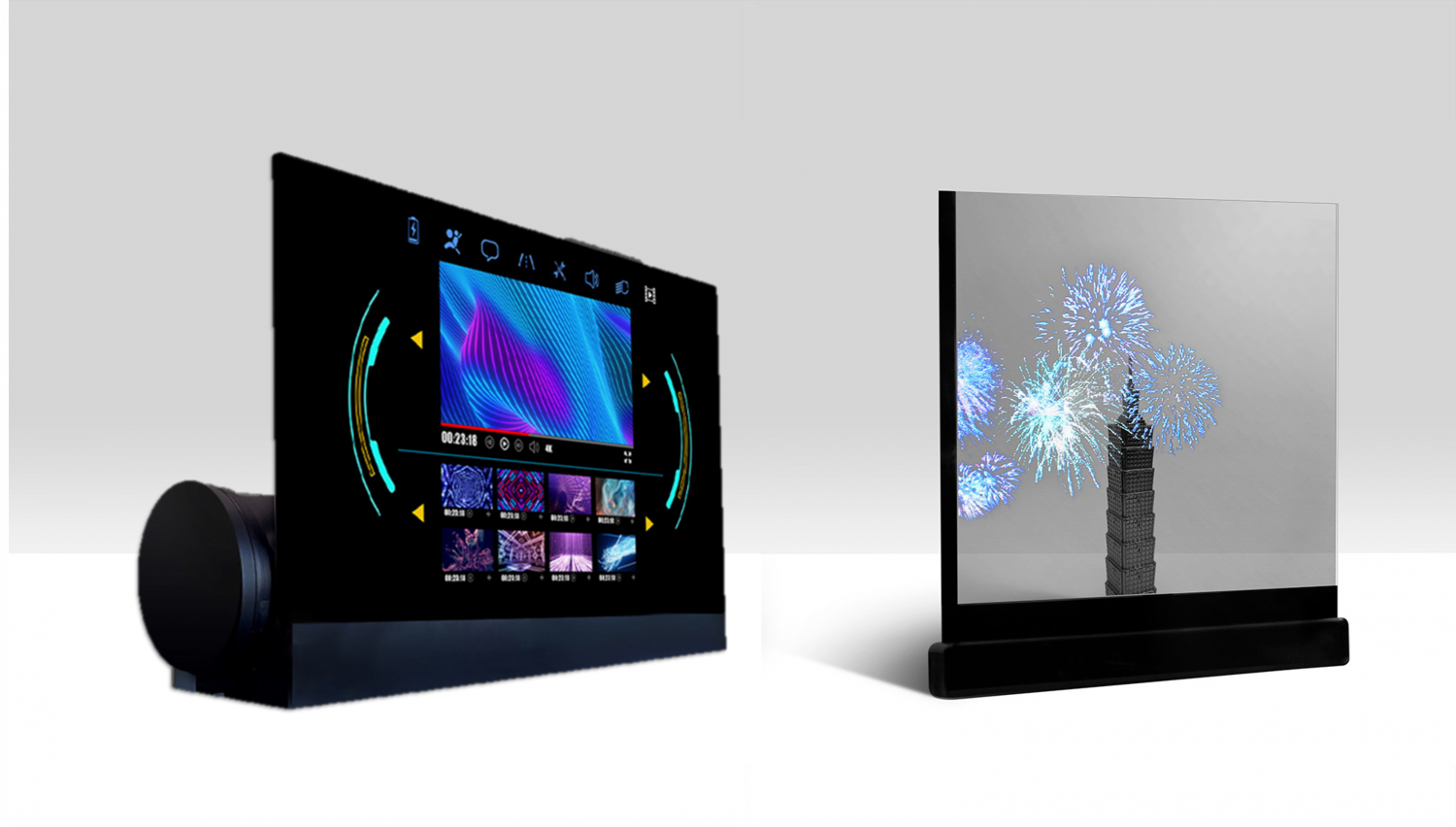 可捲式、折疊性、高透明